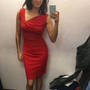 Black Halo/Cache red dress